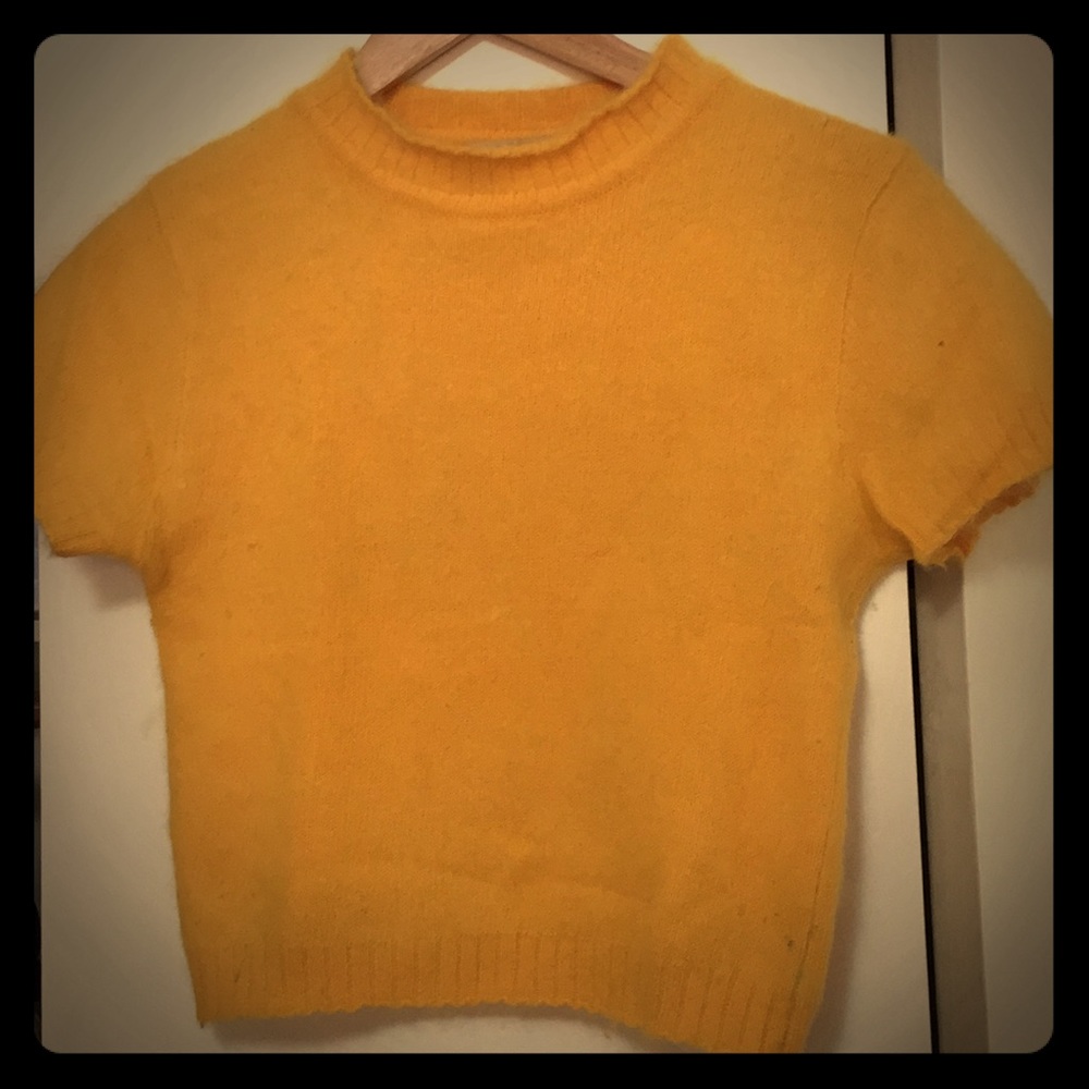 Angora crop sweater